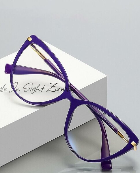 Image glasses, in glossy frame, for work at the computer and telephone with protection against screen radiation