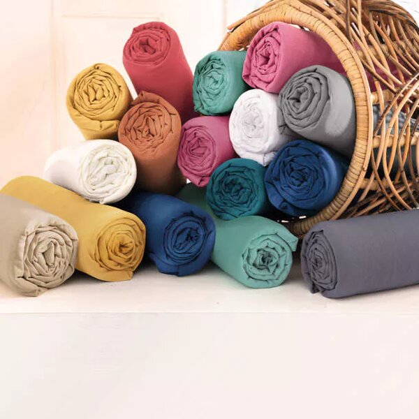 Draps en coton colorés