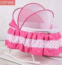 Berceau Bascule Bébé Rose