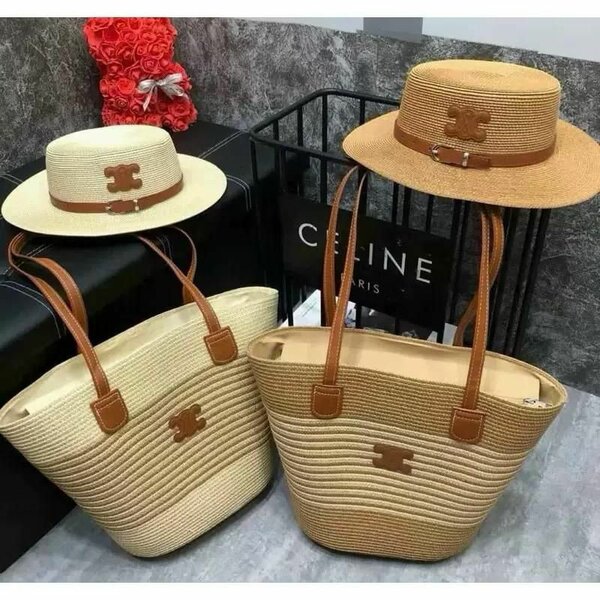 Chapeau et Sac en Paille