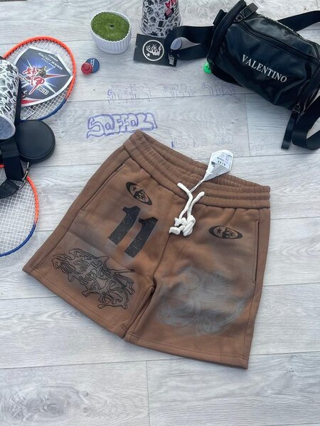 Shorts de sport brun homme