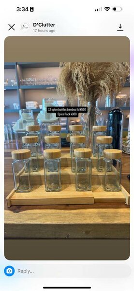 Bamboo spice bottles 12pc