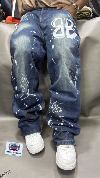 Jean baggy décontracté homme