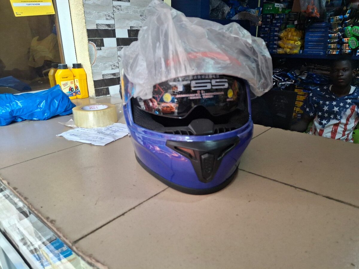 Casque de Moto Bleu Intégral