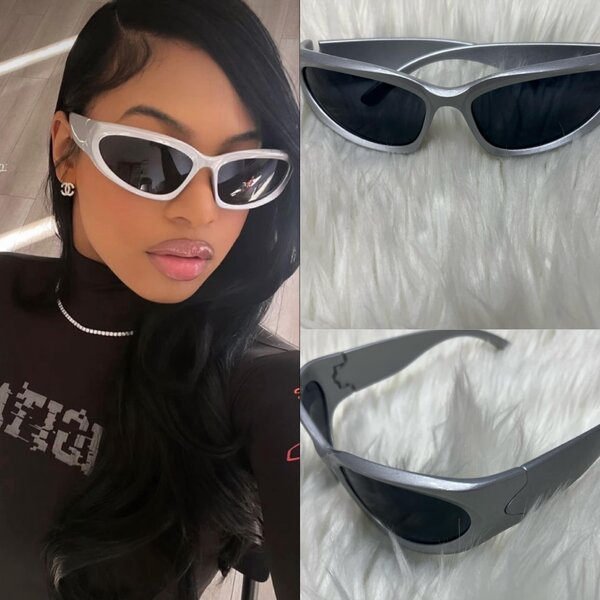 New Y2K sports sunglasses in punk style