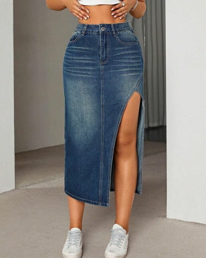 Thrift Side Split Skirts