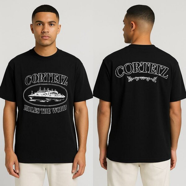 T-shirt noir homme Corteiz