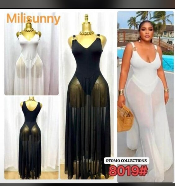 Robe longue transparente élégante