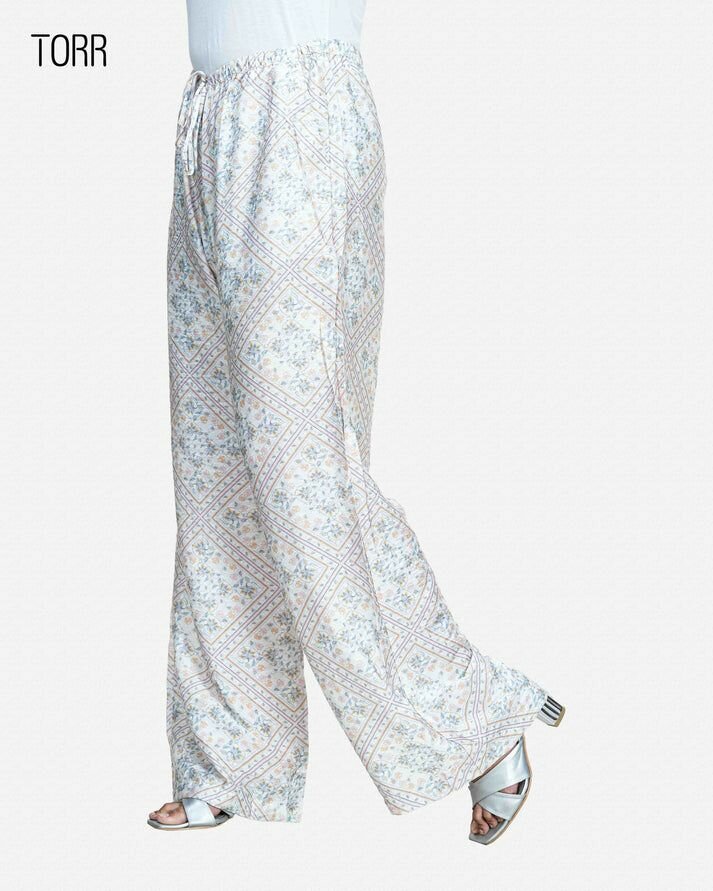 Pantalon Palazzo Floral Femme
