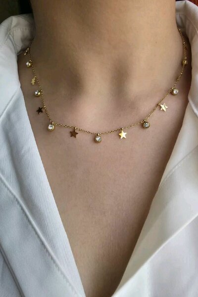 Collier doré charms