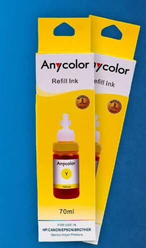 REFILL INK ANYCOLOR Yellow 70ml