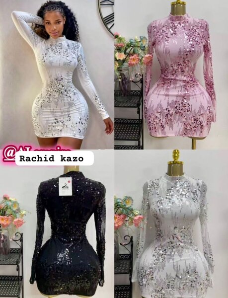 Robe moulante à paillettes