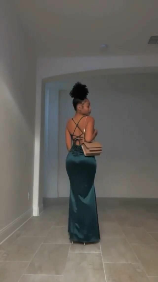 Robe de soirée élégante verte