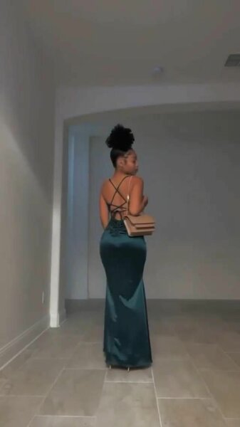 Robe de soirée élégante verte