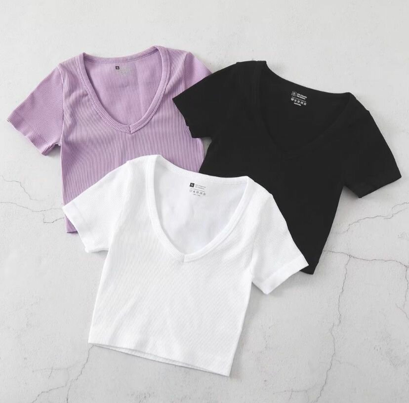 Lot de Crop Tops Colorés