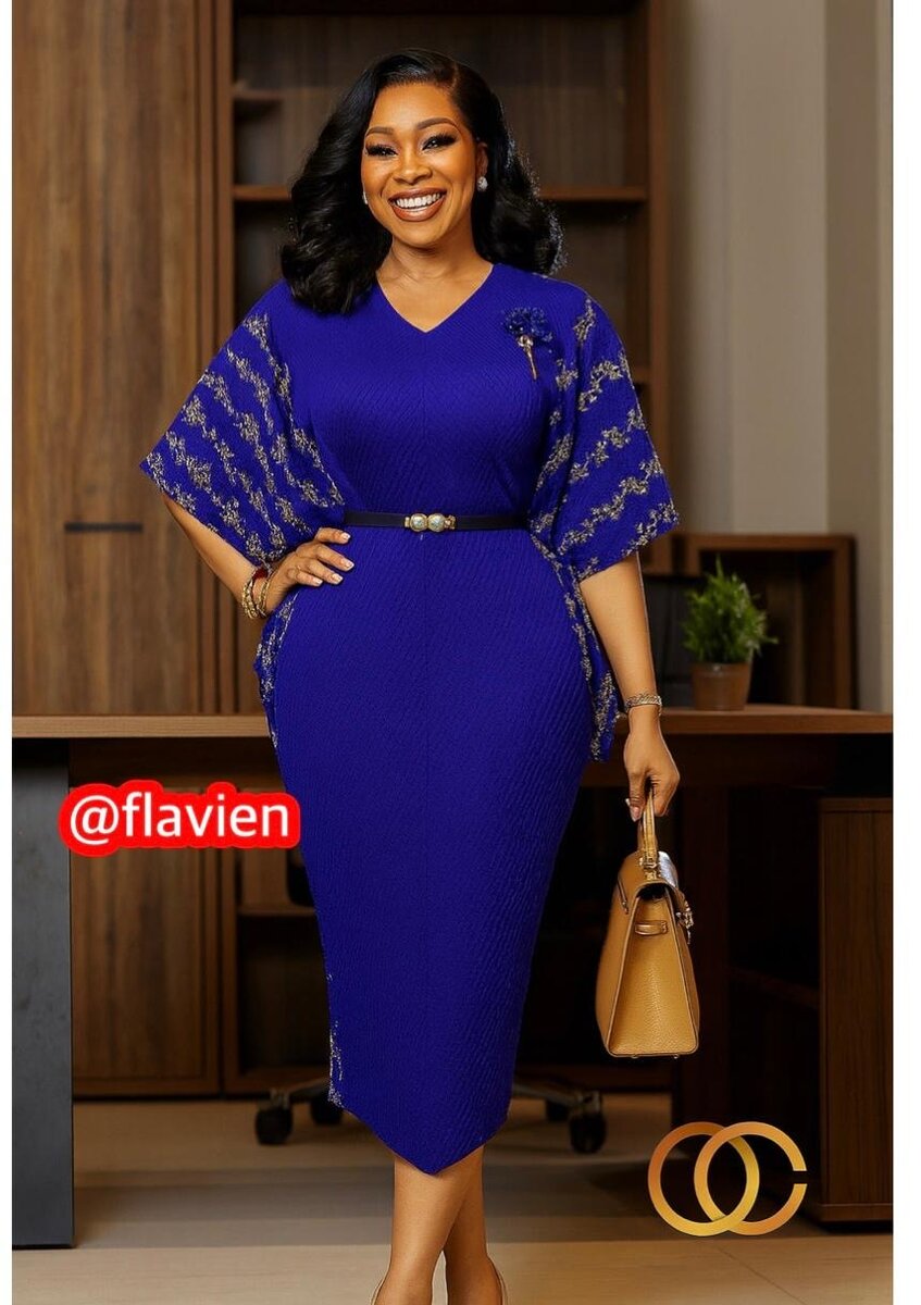 Robe élégante à manches larges