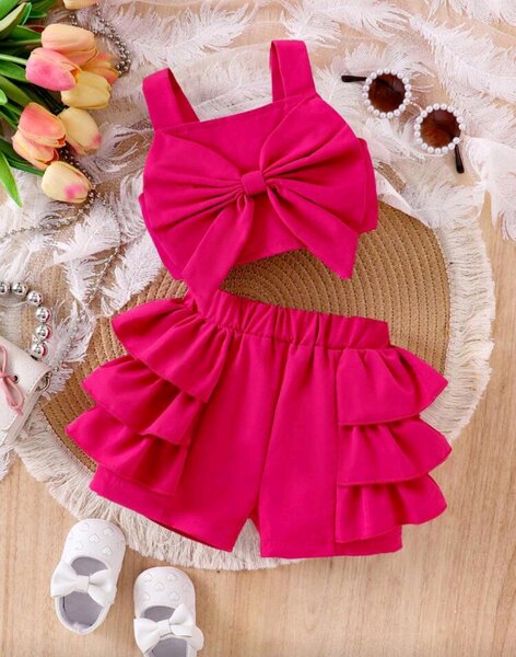 Ensemble Fille Rose Élégant