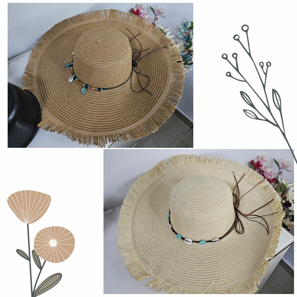 Chapeau de paille élégant été