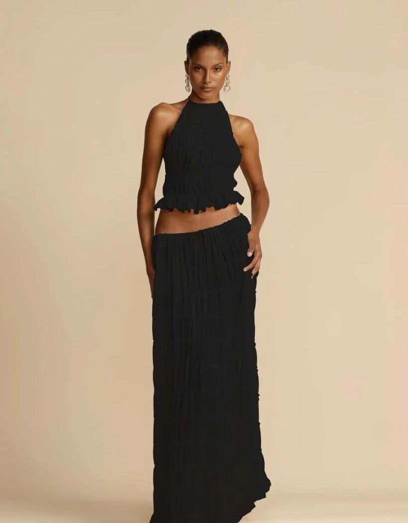 Ensemble élégant plissé