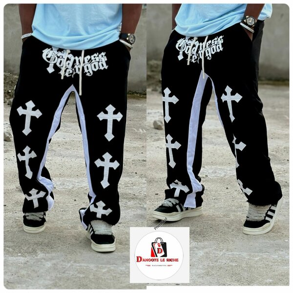 Pantalon imprimé croix