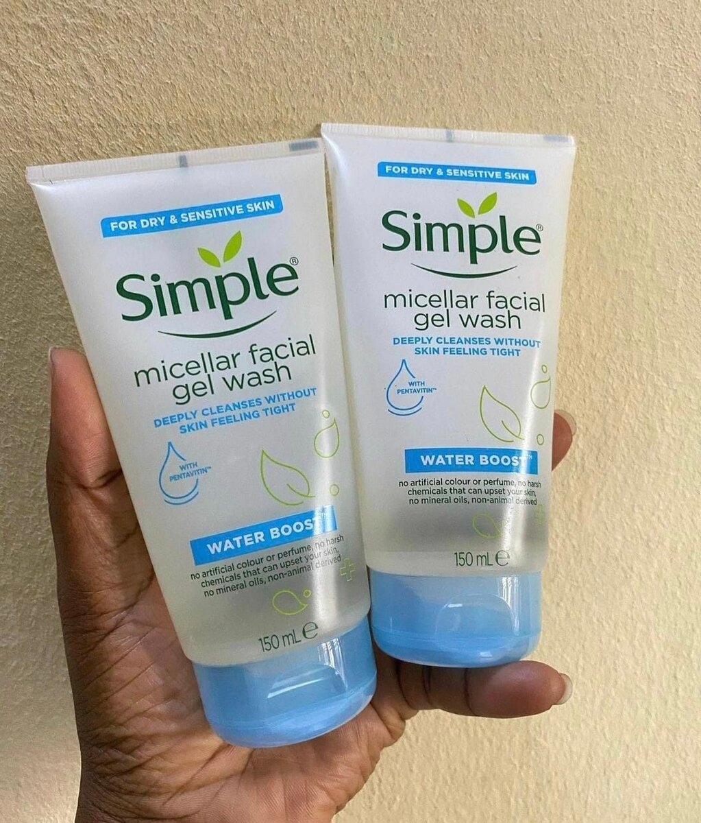 Simple micellar gel wash