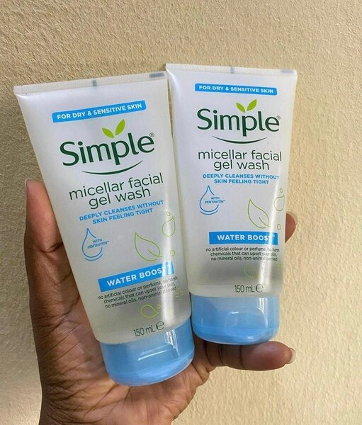 Simple micellar gel wash