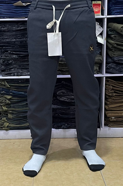 baggy pants black with white drawstring