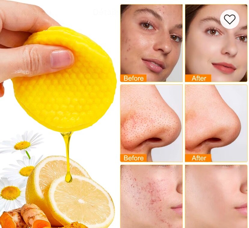 Coton imbibé au cucurma