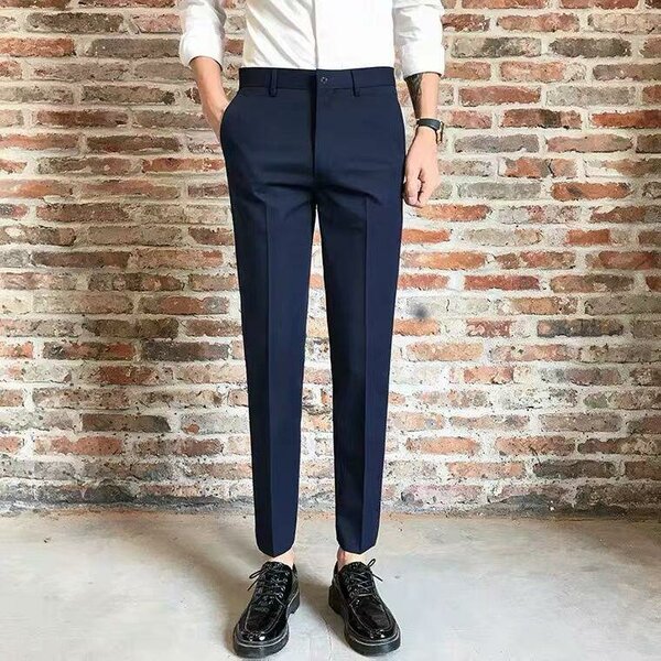 Tissu pantalon Slim Homme bleu