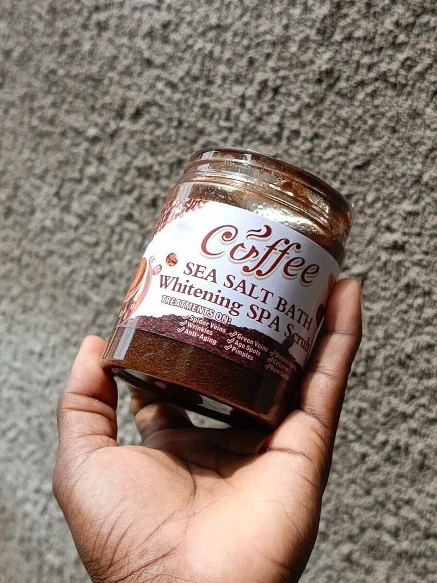 Sel de bain au café pour le corps - exfoliant et blanchissant