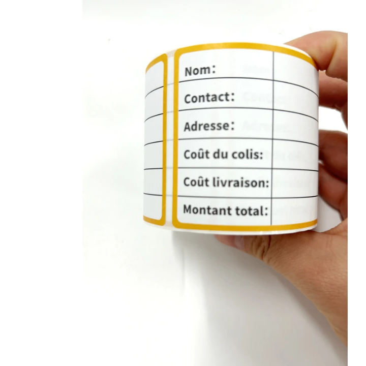 5 rouleaux d'étiquettes