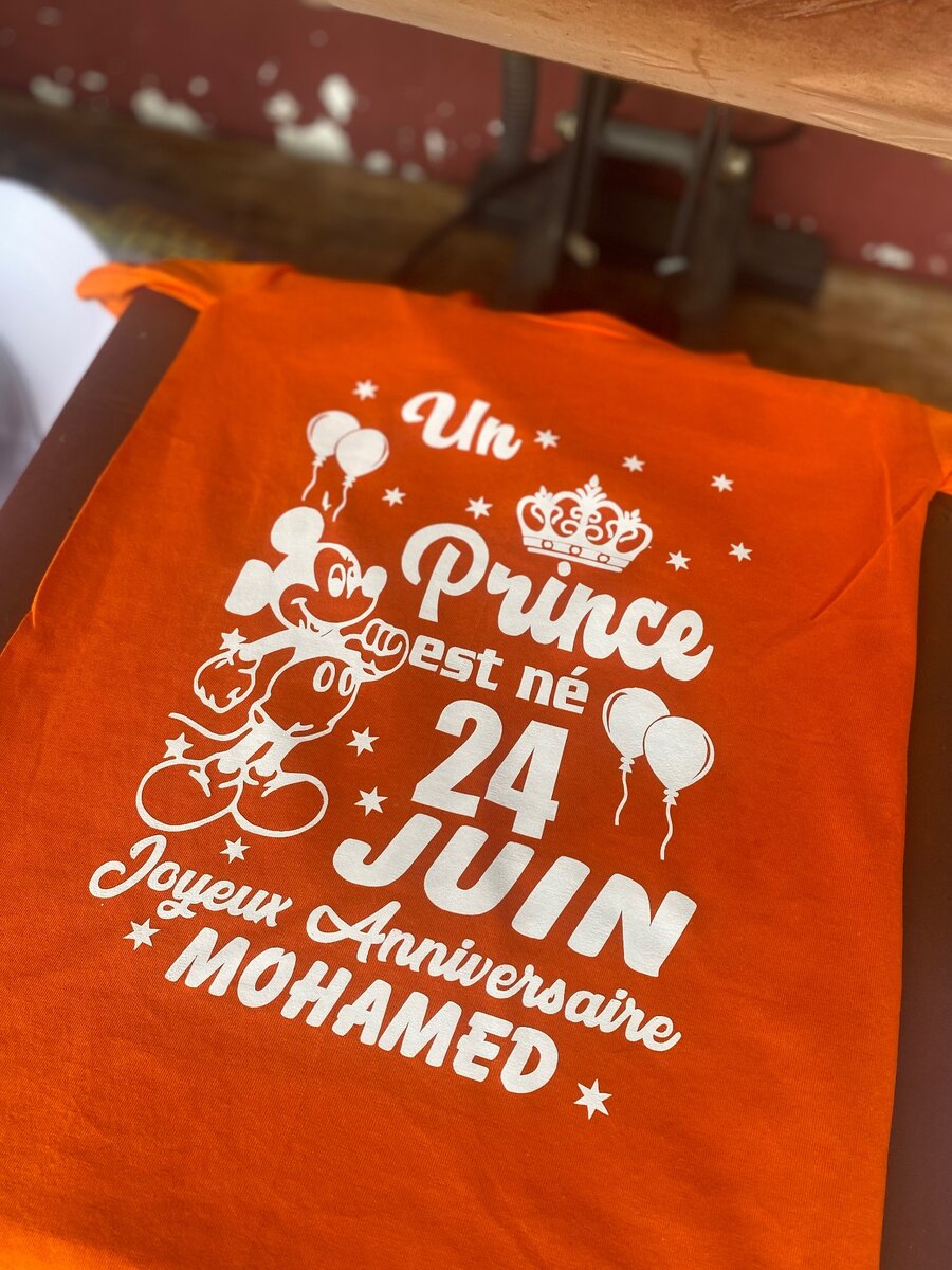 T shirt d´anniversaire