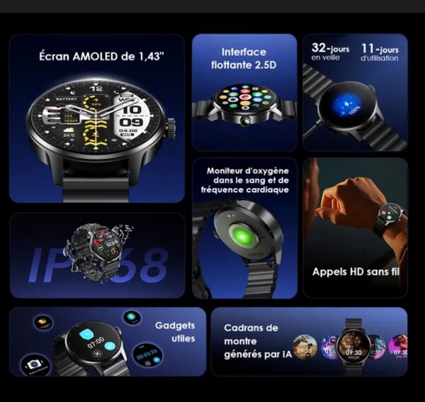 Montre Oraimo ER Ecran Rond