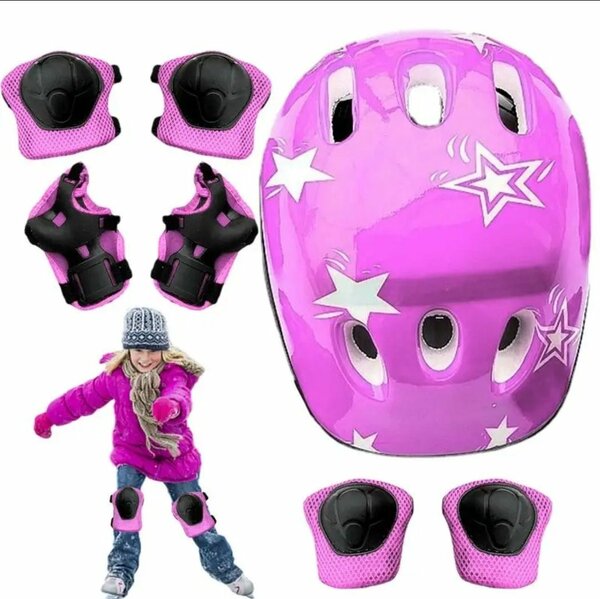 Bike Helmet Knee for 5-16 Years Kids Protective Gear Set