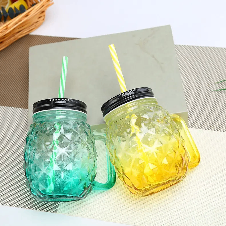 Gobelet en Verre avec paille 3 pièces