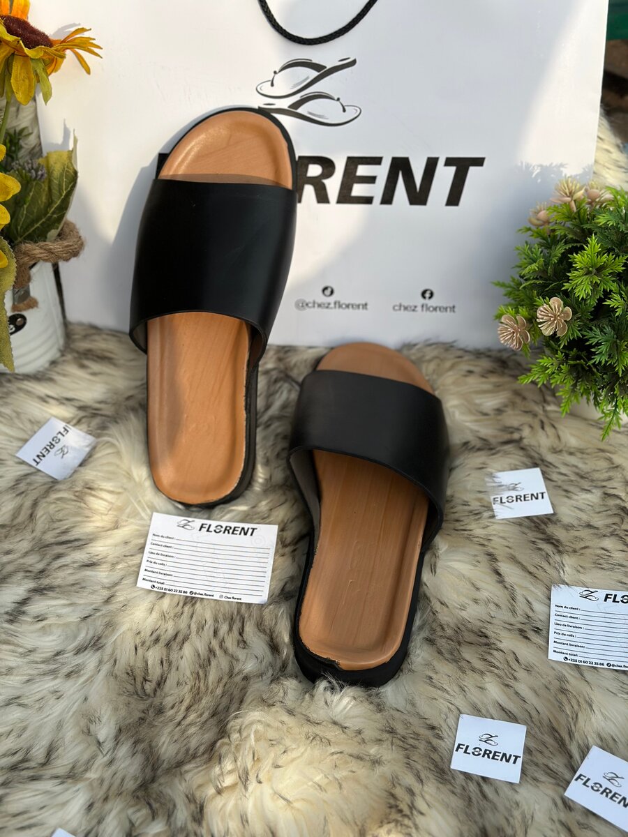 Sandales élégantes homme noires