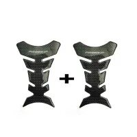 AKE - Pack of 2 - Carbon Fiber Fuel Tank Pad for motorcycle bikes - Black