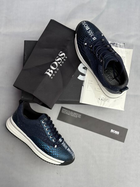 Baskets tendance en cuir homme