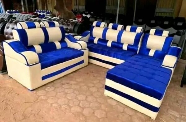 Canapé d'angle moderne bleu