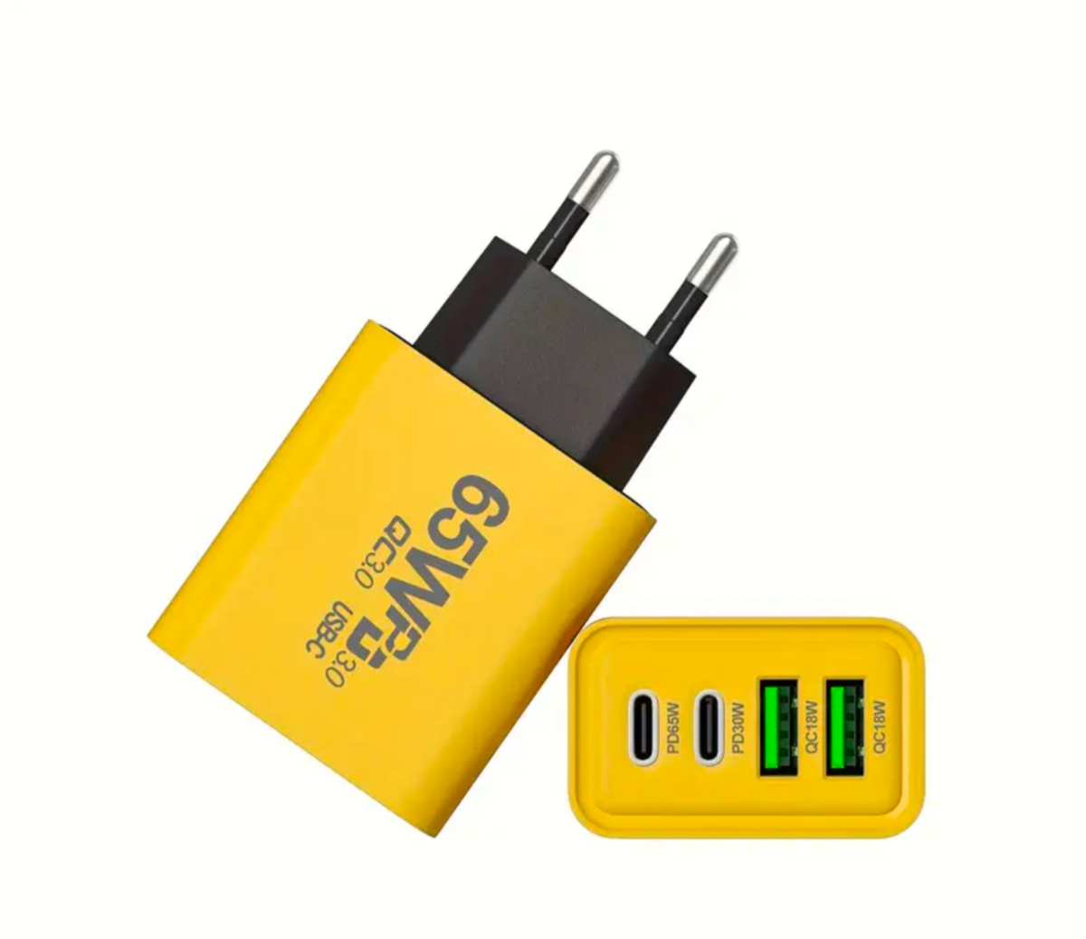 Chargeur rapide GaN 65W, 2C2A,