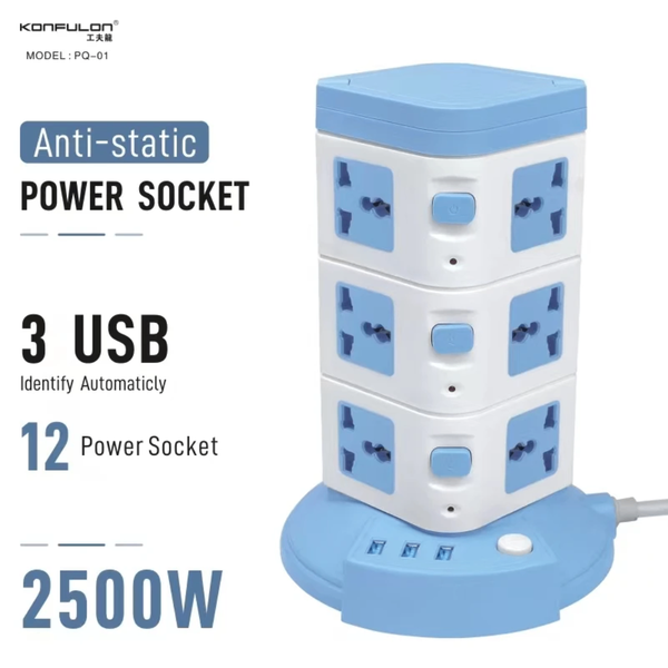 Tour multiprise anti-statique 12 prises USB
