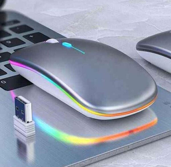 Colorful LED 2.4G Rechargeable Ultra-Thin Wireless Mouse - S