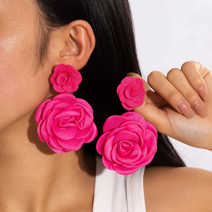 Boucles d'oreilles florales exquises