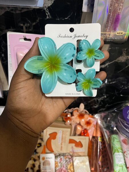 Pinces à cheveux fleurs colorées