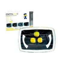 AKE 1-PC Original Motoled 4C-BT-TJ07 OWLHigh Low 5 Function Semi-assembly Motorcycle Projector Lens Led Accessory Headlight LED Square Led Lamp for Honda CD70 CG125 70cc Moto's Fog Light