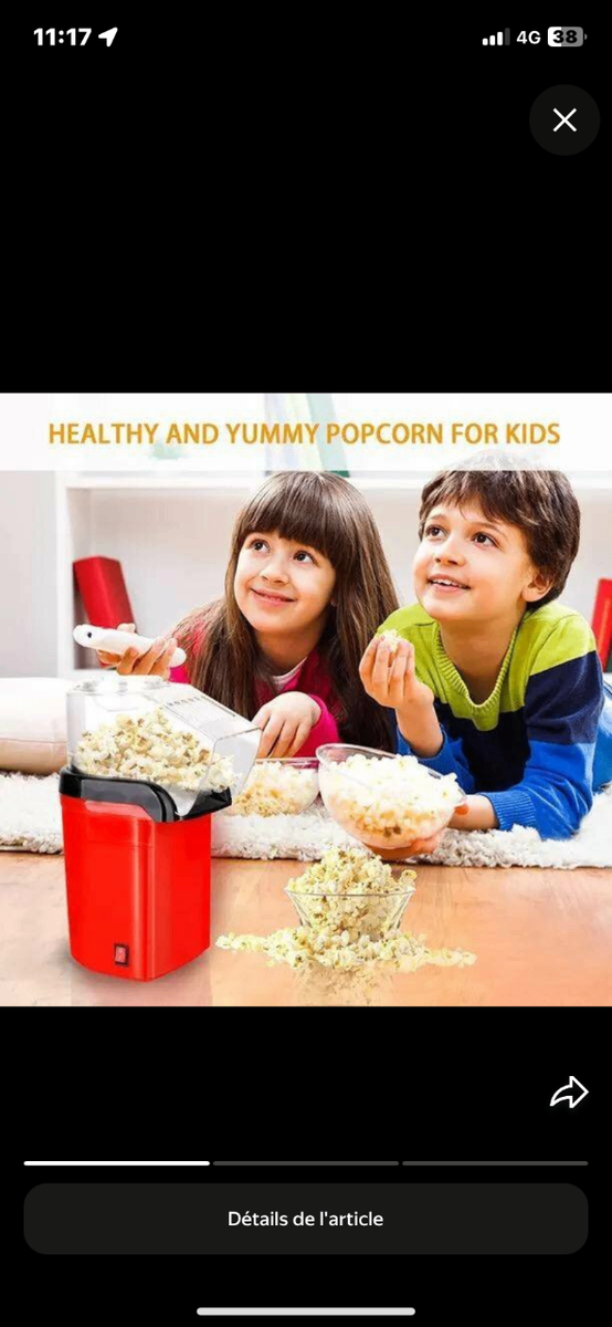 Machine à Popcorn Électrique