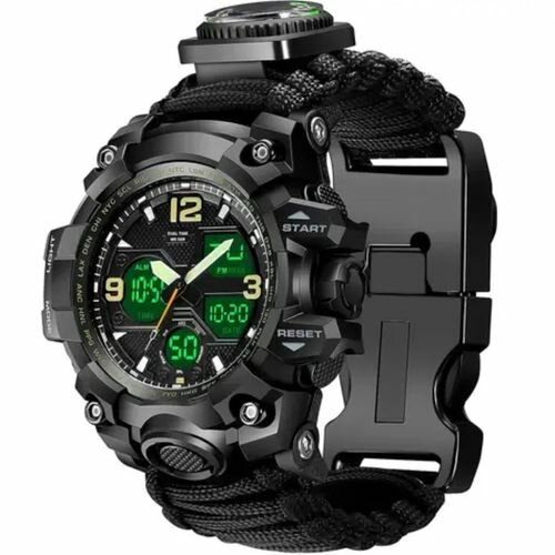 Montre De Luxe Montre De Sport, De Survie, Multifonctionnelle Et Tactique à Double Affichage