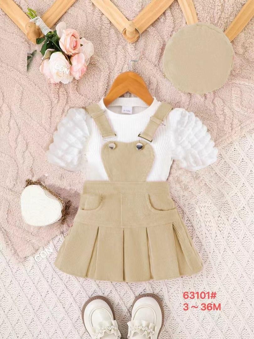 Robe salopette bébé fille