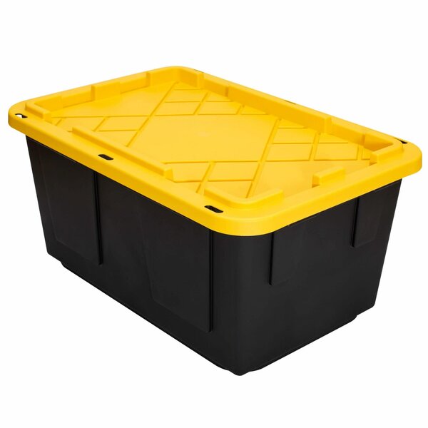 Greenmade black and yellow 27gallon storage container