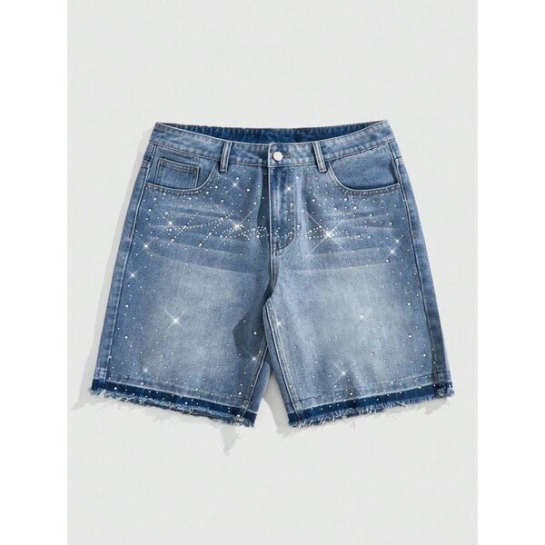 Shorts en denim avec strass